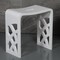 Alfi Brand Designer White Matte Solid Surface Resin Bathroom / Shower Stool ABST88 - alternate 1